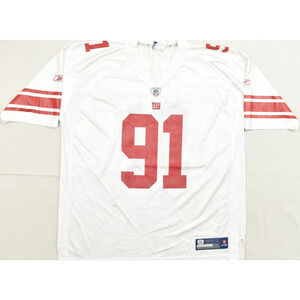 Reebok NFL New York Giants Justin Tuck 91 On Field Jersey White Men's Size 2XL